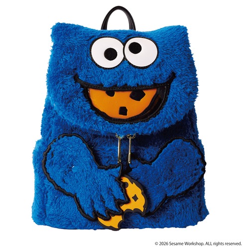 LF SESAME STREET COOKIE MONSTER PLUSH MINI BACKPACK_SESBK0013