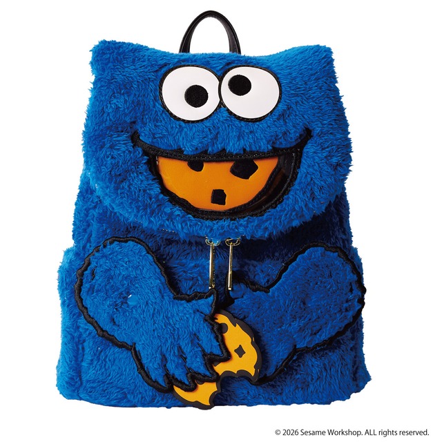 LF SESAME STREET COOKIE MONSTER PLUSH MINI BACKPACK_SESBK0013