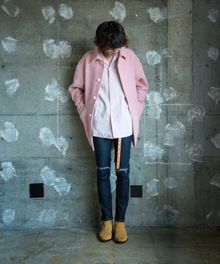 EFFECTEN/エフェクテン alpaca shaggy drop shoulder coat | WHITE COLOR INCEPT #ホワカラ オンラインショップ powered by BASE