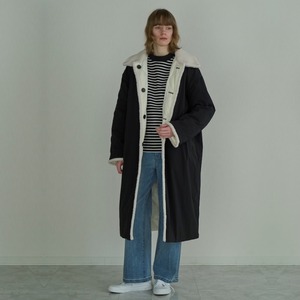 【Boutique Ordinary】Boa-Trim Reversible Down Coat