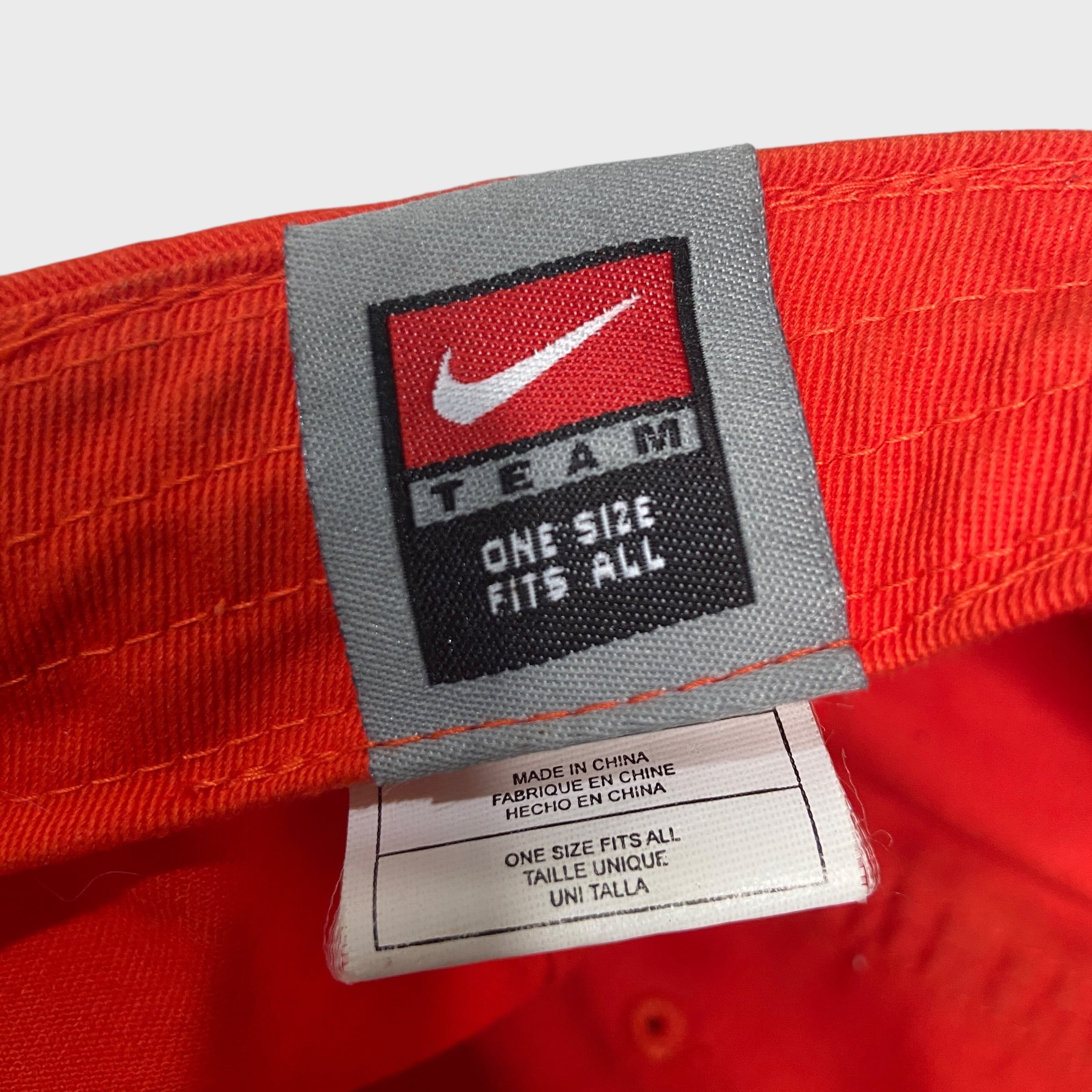 00s NIKE 刺繍ロゴキャップ オレンジ 小ぶりロゴ 帽子 | 古着屋 Uan