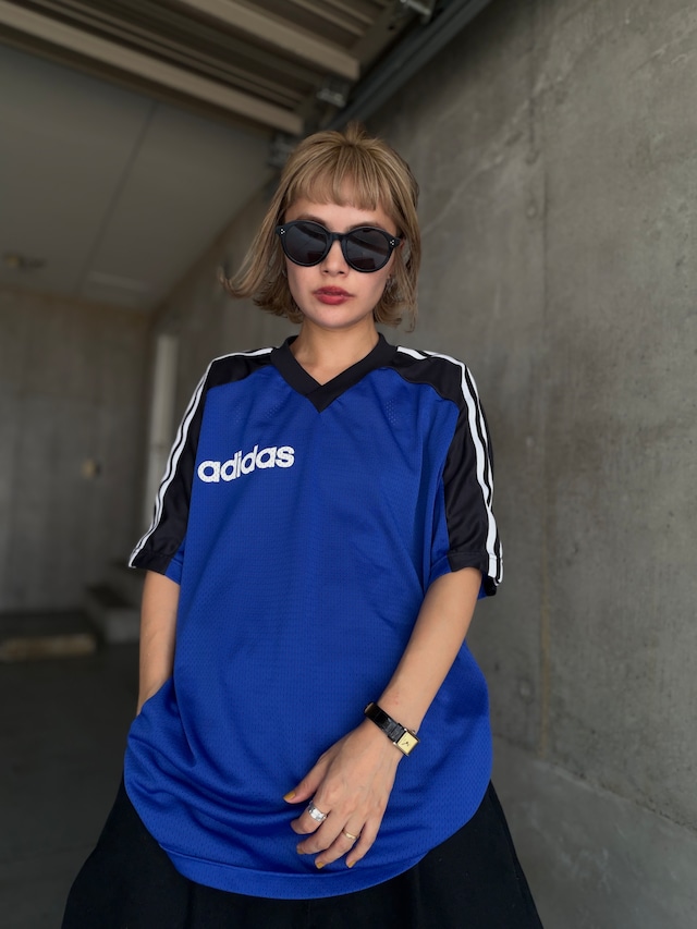 （CS2438）90’s adidas trefoil mesh jersey
