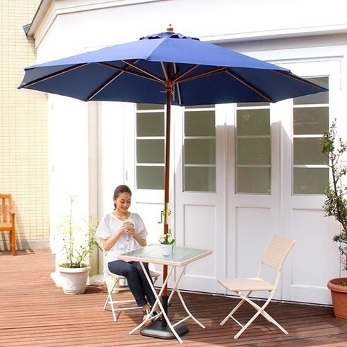 天然木 木製パラソル 270cmマーチ-MARCH- パラソル 撥水 天然木 ガーデン パラソル