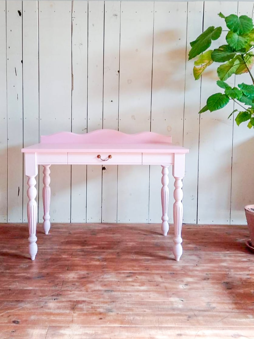 海外インテリア風大人かわいいデスク 1dwターンドレッグデスクW1200