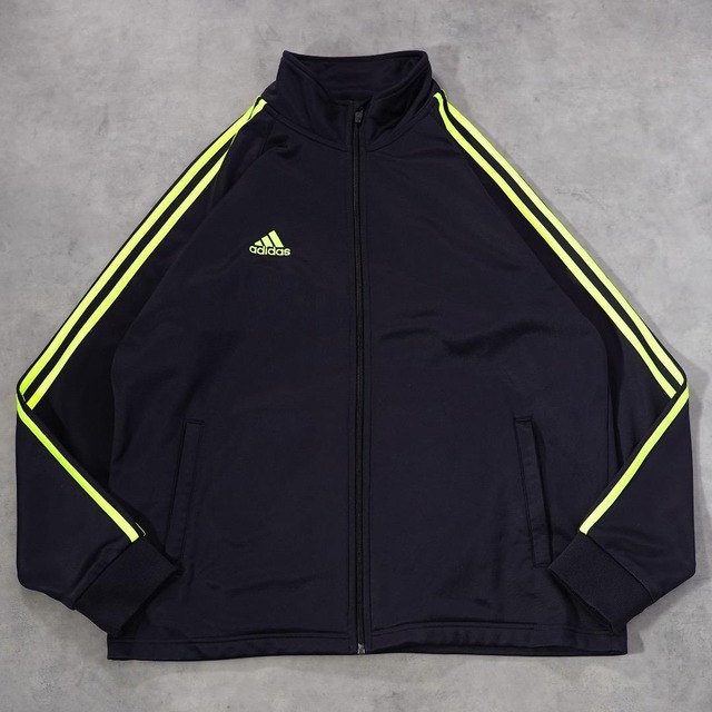adidas アディダス トラックジャケット 古着 刺繍 L 黒 黄 19316