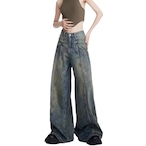 ペイントフェードワイドパンツ