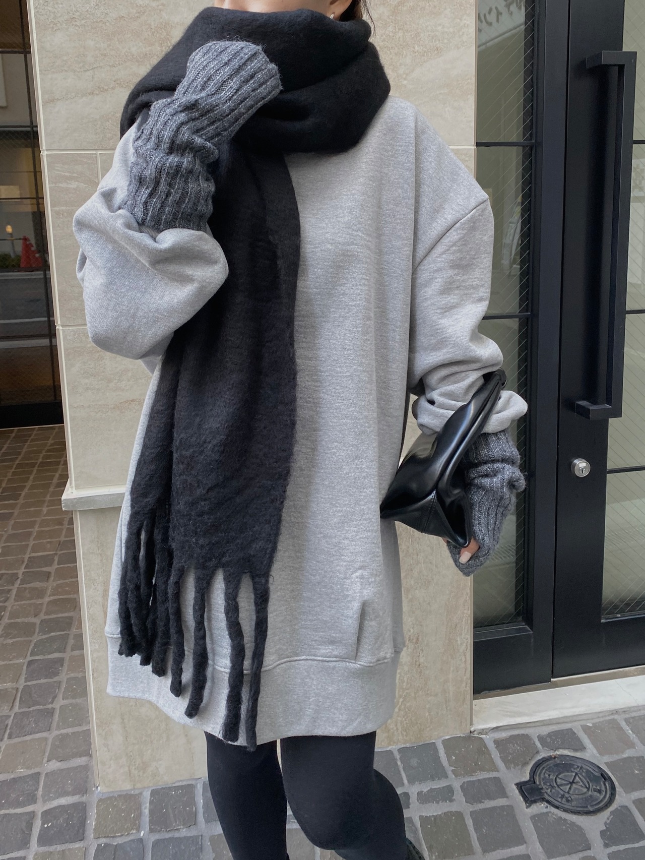 lib knit finger fole arm warmer