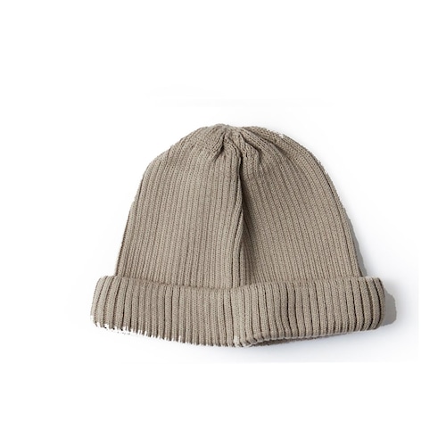 ROTOTO ロトト コットンロールアップビーニー R5021 ニット帽 ビーニー メンズ レディース ユニセックス 帽子 日本製 秋冬 グレージュ