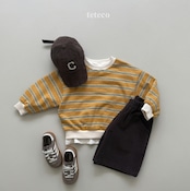 【取寄】teteco オータムストライプMTM|秋服|韓国子供服| 26/AT