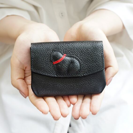 子猫がいる財布・ブラック