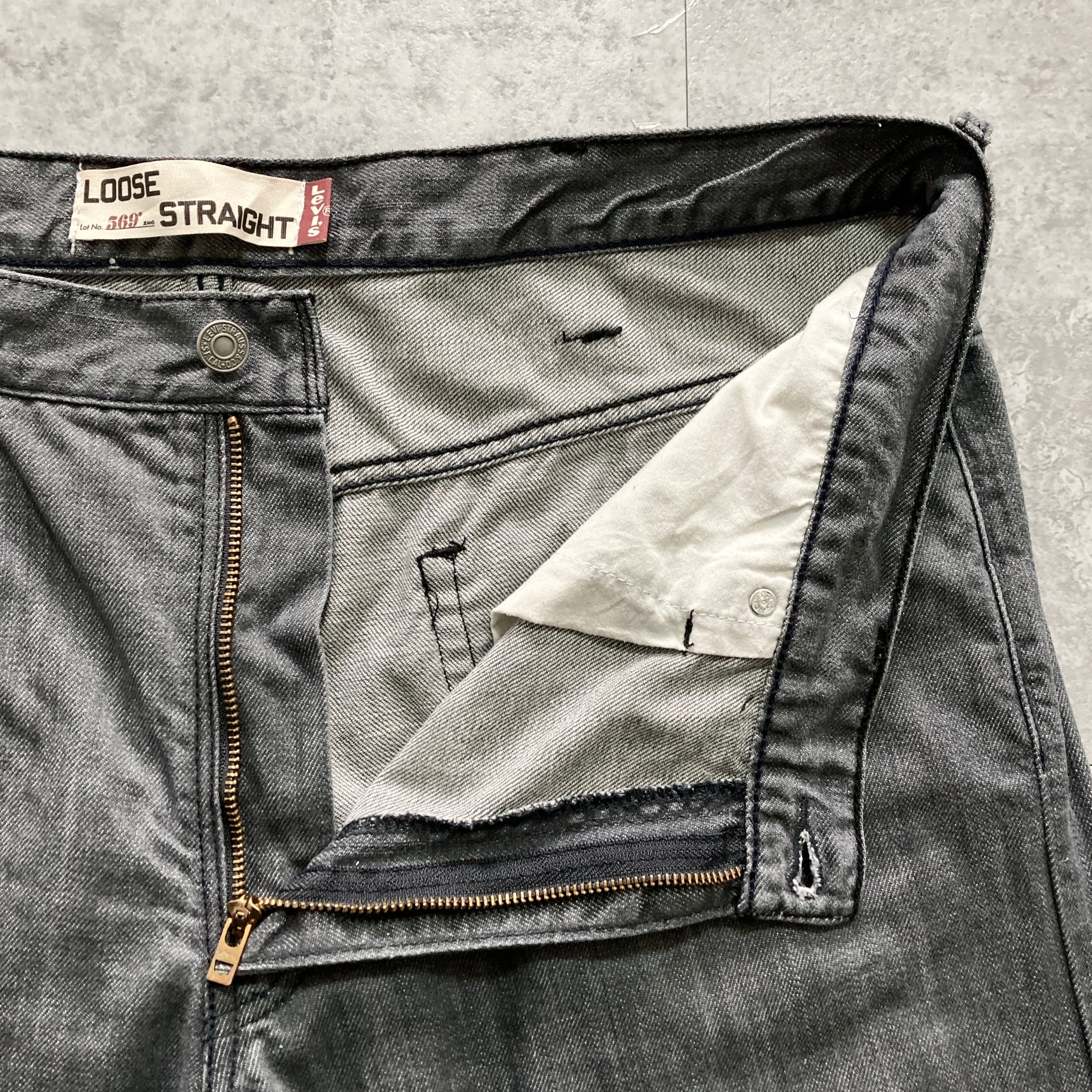 W38 L34】Levi's 569 リーバイス ジッパーフライ ビッグサイズ 先染め