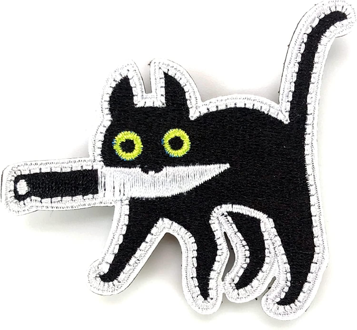 ねこちゃんワッペン(黒猫)刺繍 | ZERO's