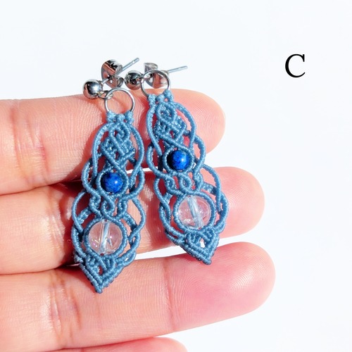 　Earrings / Two Stone Drop　
