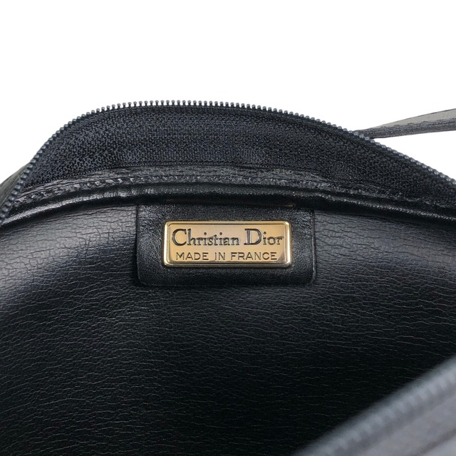 Christian Dior クリスチャン ディオール ショルダーバッグ ブラック ロゴ レザー vintage ヴィンテージ オールド uh6gdz