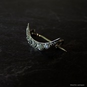 フランスアンティークジュエリー シルバー800 クレセント(三日月)ブローチ