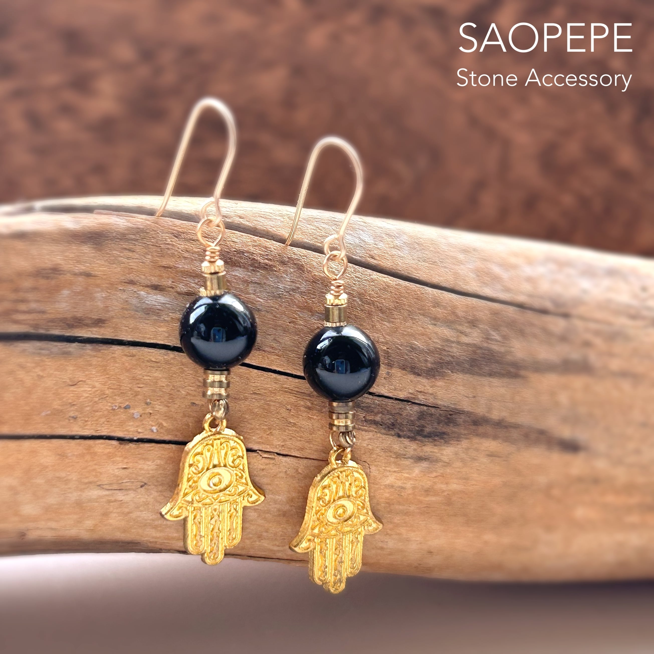 水晶 x 水晶原石ダブルポイント Native Dreamピアス | SAOPEPE Online Shop