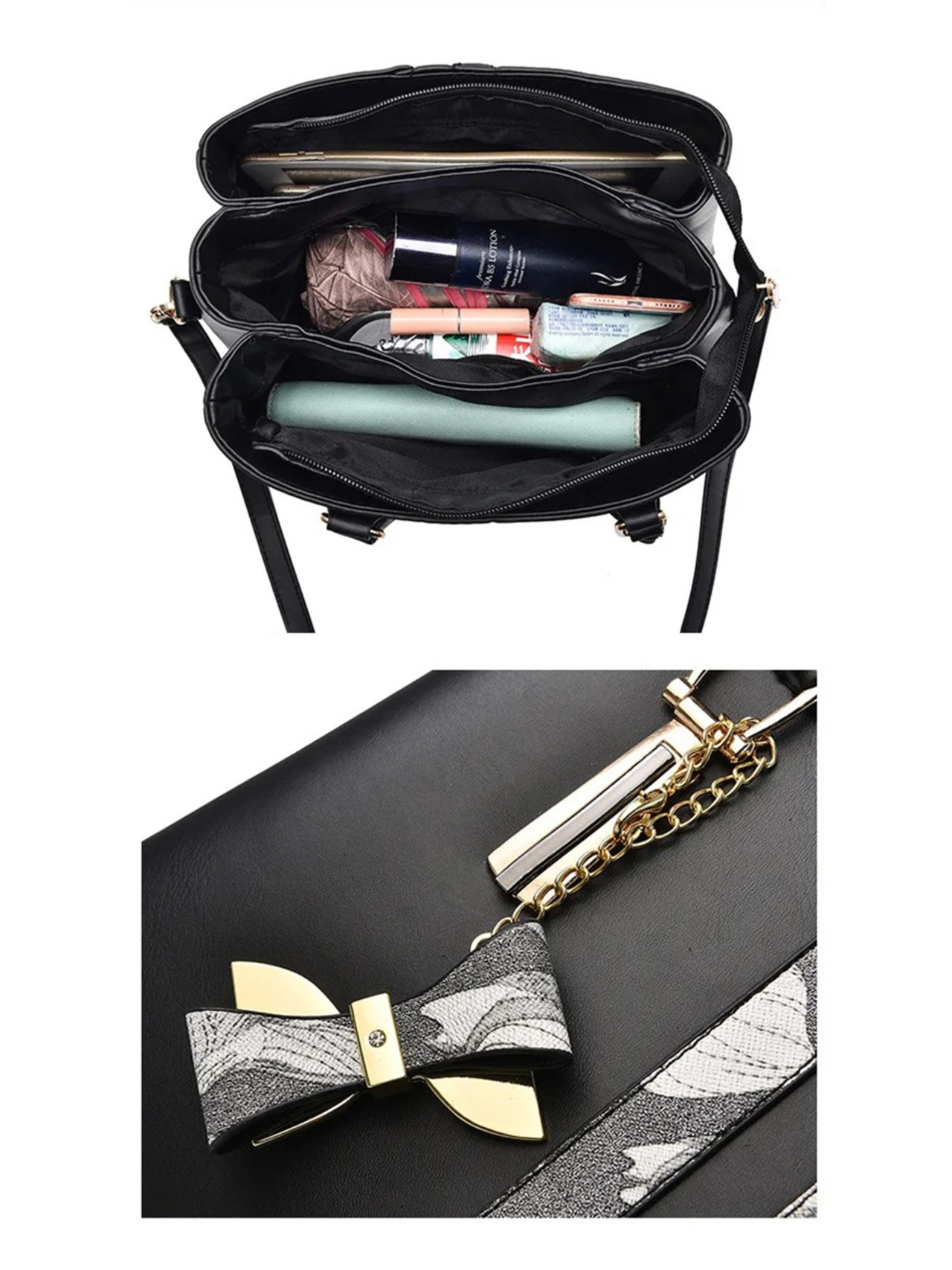 【0283】Ribbon Charm Flower Hand Shoulder 2way Bag