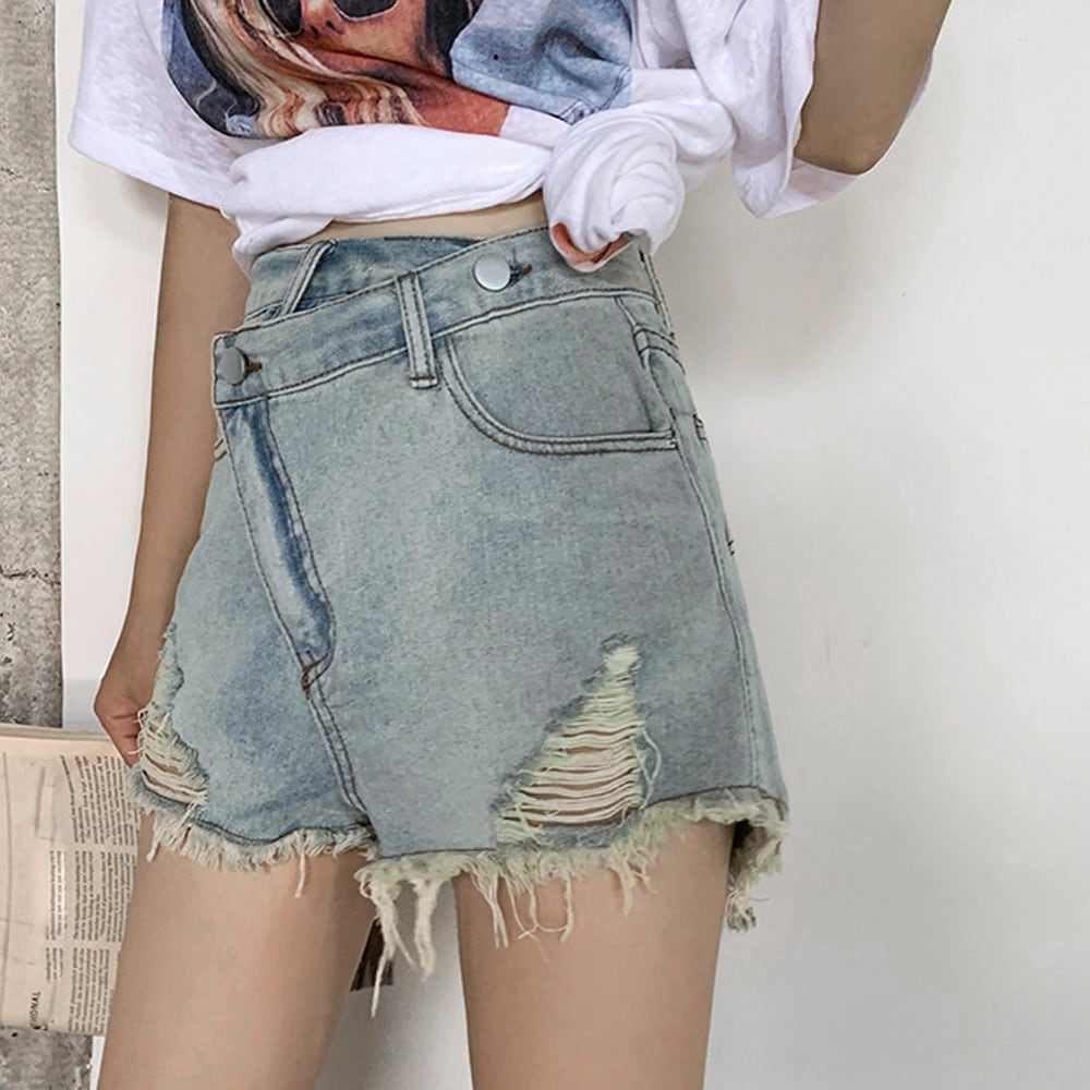 ダメージ デニム レディース ショートパンツ ストリート カジュアル 大人 かわいい おしゃれ ジーンズ きれいめ 大人可愛い 大人女子