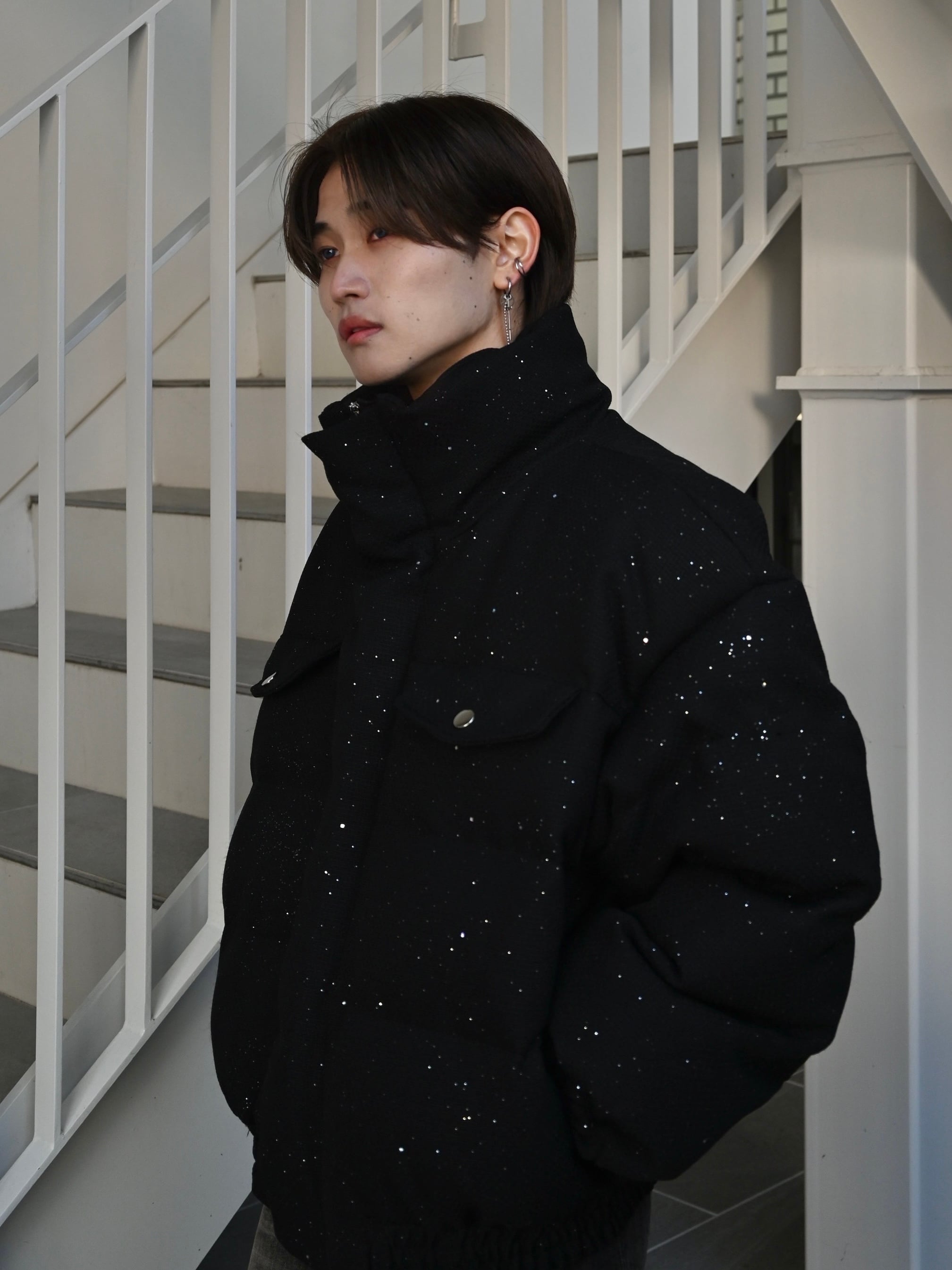 ALUDE SELECT】lame short down jacket | 【ALUDE】韓国メンズファッション