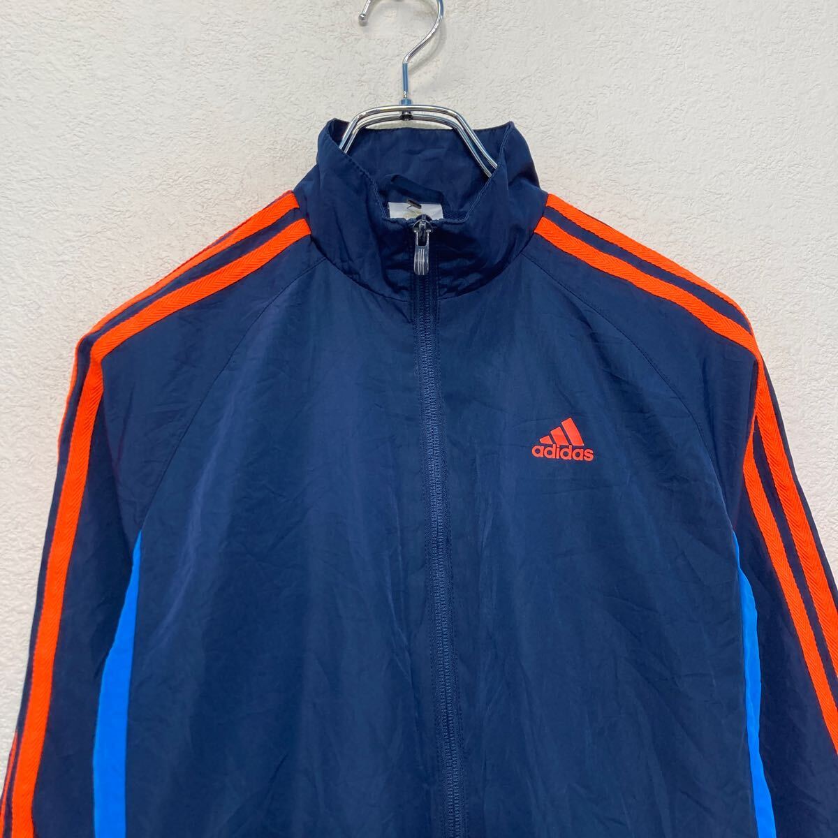 adidas プリント ジャージ アディダス キッズ M~ ネイビー ジップ