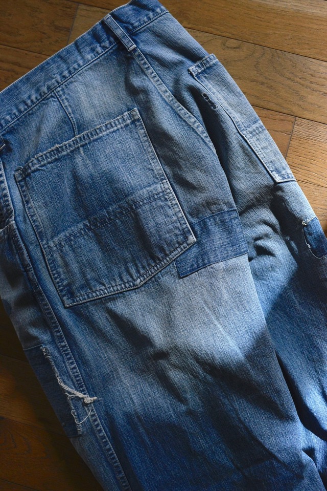 ensou. / Scar Tissue Painter Jeans  color / Indigo Blue