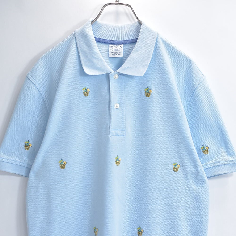 【サックスブルー】HIGH STREET∴ミスティープリント鹿の子クルーネック半袖カットソー サックスブルー】HIGH STREET∴ミスティープリント鹿の子クルーネック