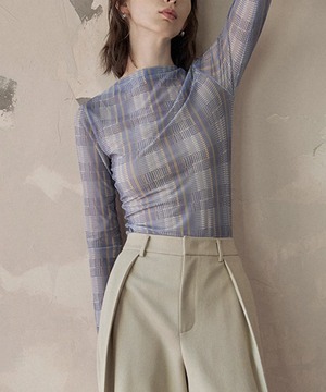 シアー◆ニュアンス柄トップス【t-10150】