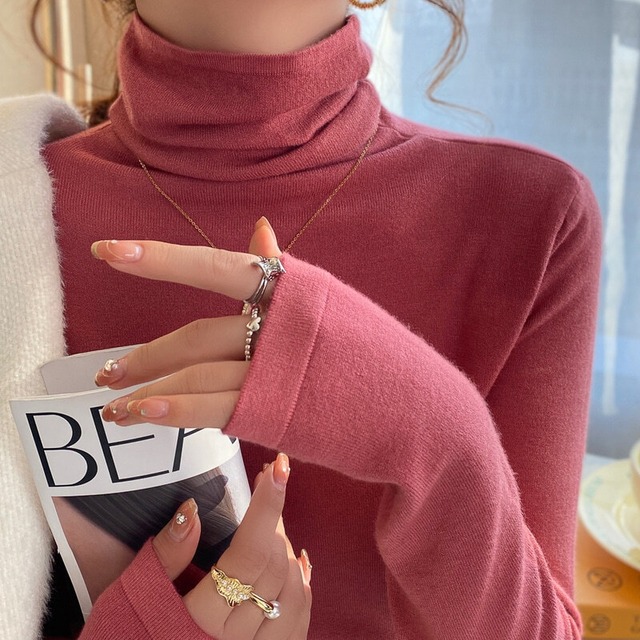 全10色/Turtle neck knit　B3674