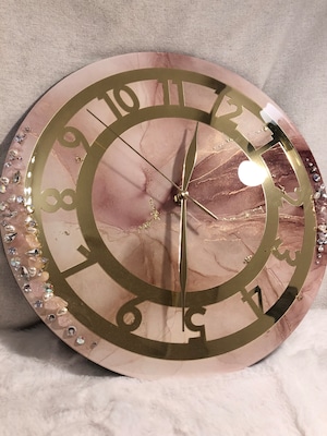 ローズクォーツ壁掛け時計35センチ