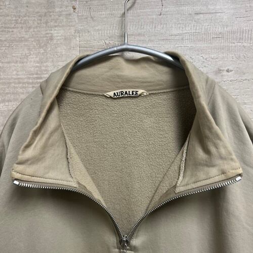 AURALEE オーラリー ELASTIC HIGH GAUGE SWEAT HALF ZIP P/O ハーフ