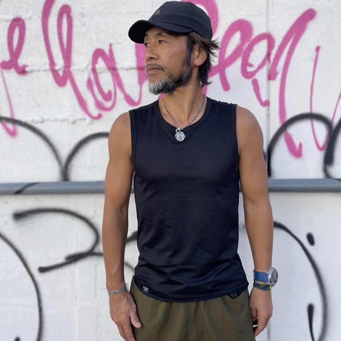 Answer4 / Dry Sleeveless Tshirt (Black) | PAY ID