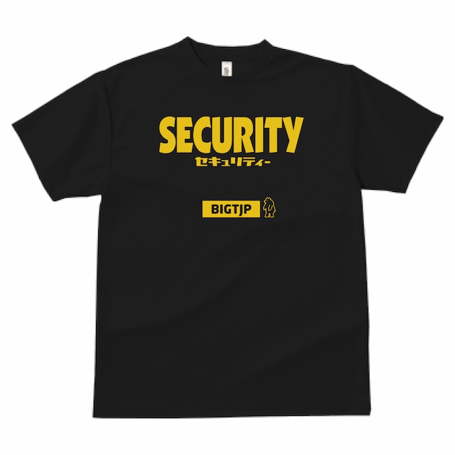 新作！SECURITY セキュリティー ドライＴシャツ ブラック×イエロー