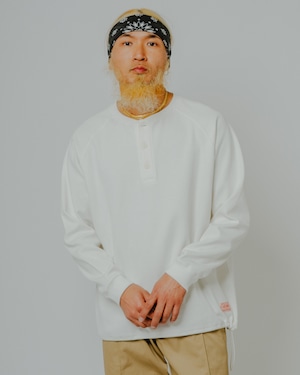 Honeycomb Waffle Henry Neck Midweight L/S｜3color