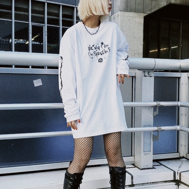 FABULOUS long sleeve T-shirt（white）