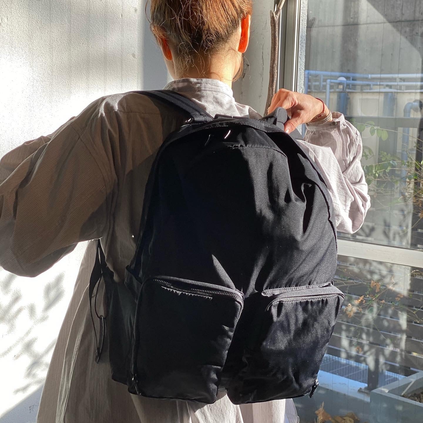 再入荷AMIACALVA(アミアカルヴァ) Gabardine Backpack black | Debby powered by BASE