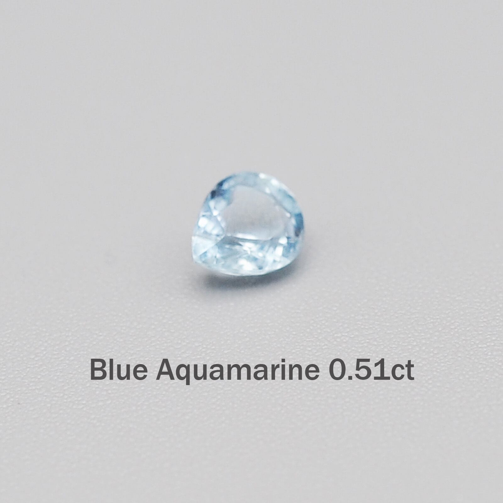 天然非加熱】アクアマリン 0.51ct／ペアシェイプ／SI1クラリティ