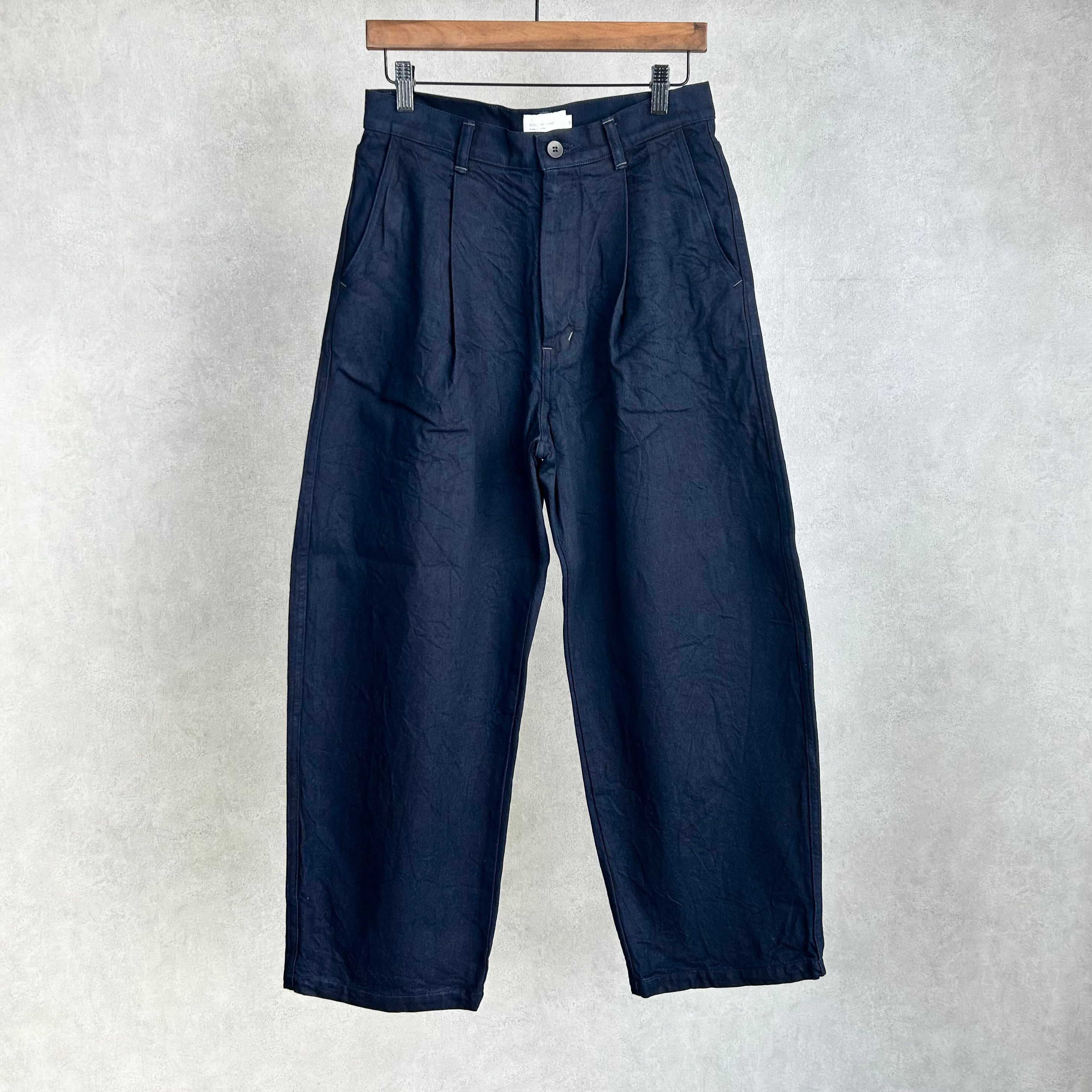 26SS STILL BY HAND 11.5ozデニムディープタックパンツ 26SS》【STILL BY HAND】11.5oz DEEP TUCK WIDE DENIM PANTS スティル
