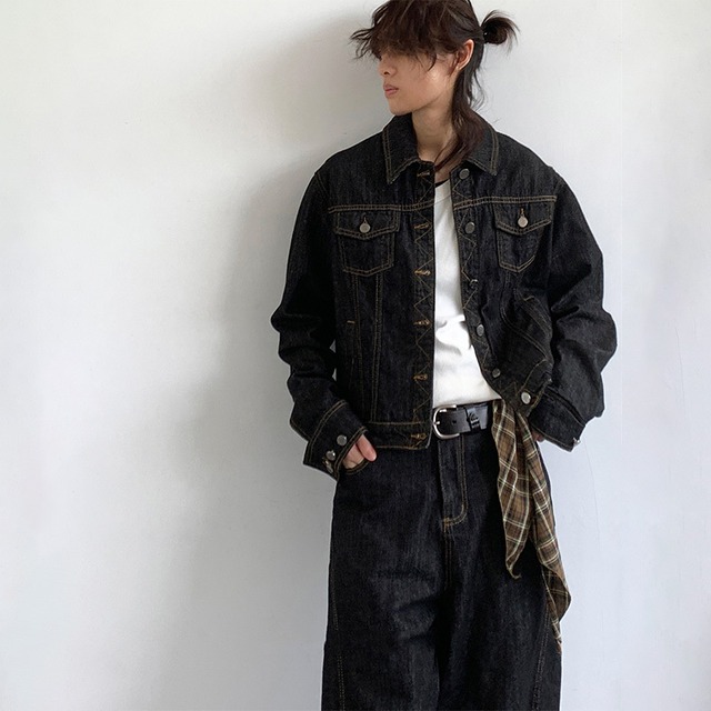 jiwuusクラシックデニムジャケット