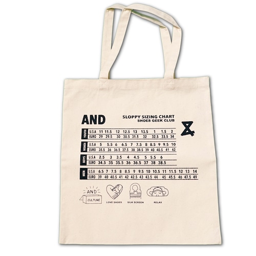 SIZE CHART Tote bag