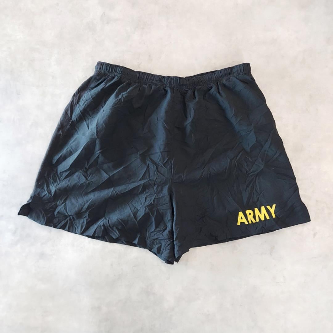 US ARMY トレーニングパンツ ショーツ アメリカ軍 黒 L 15189