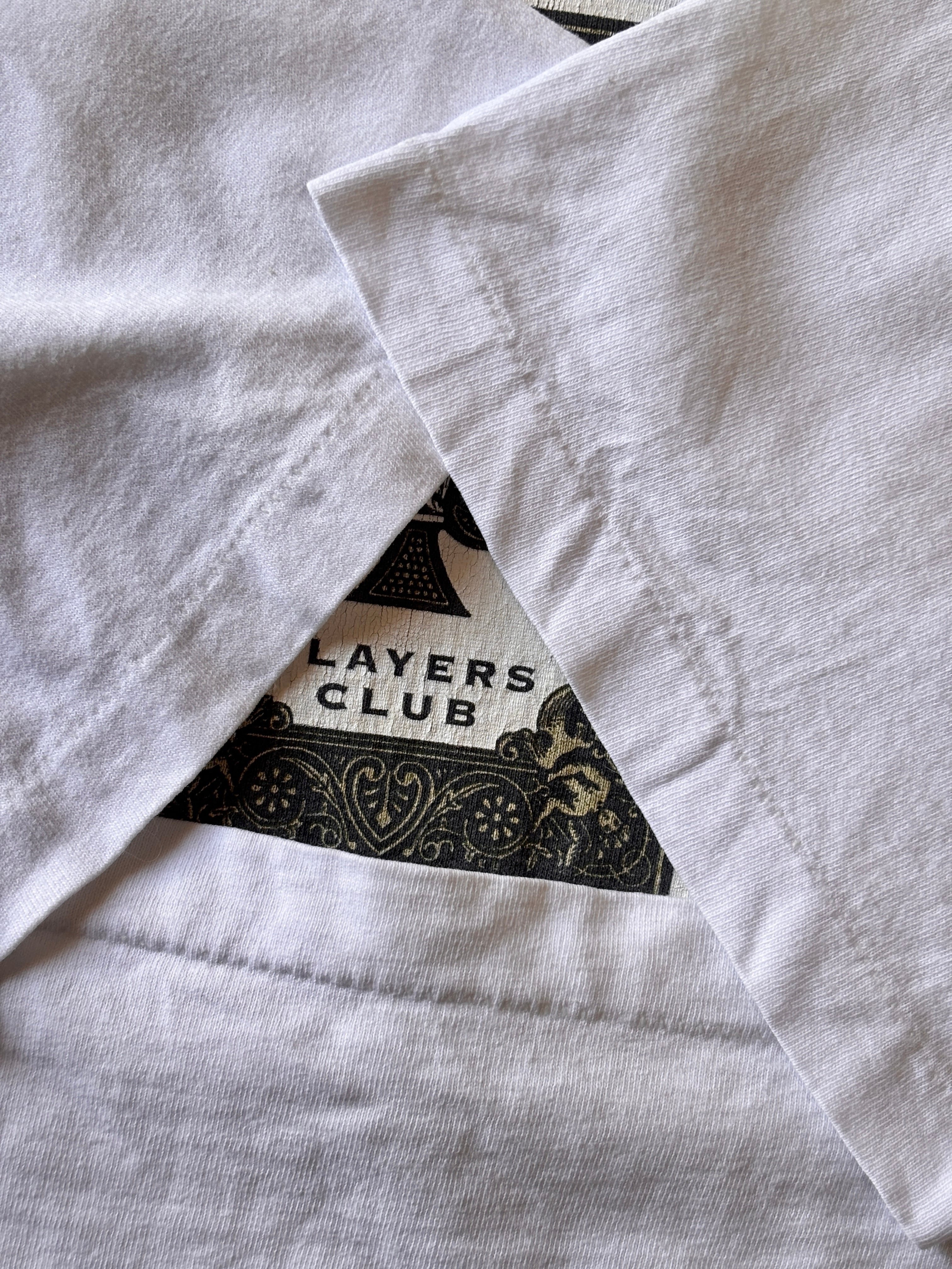 90s OLD STUSSY/PLAYERS CLUB Tee/USA製/紺タグ/L/スペ－ドプリントT
