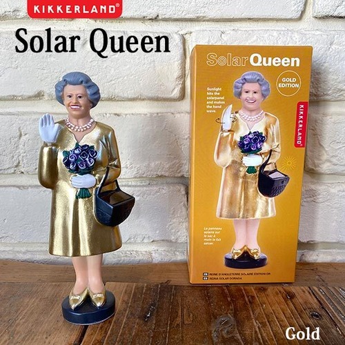 Solar Queen Gold ソーラークイーン ゴールド エリザベス女王 イギリス オブジェ KIKKERLAND キッカーランド