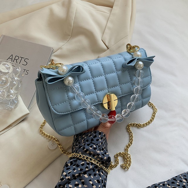 チェーン スクウェア メッセンジャーバッグ 手作りハンドバック21298496115