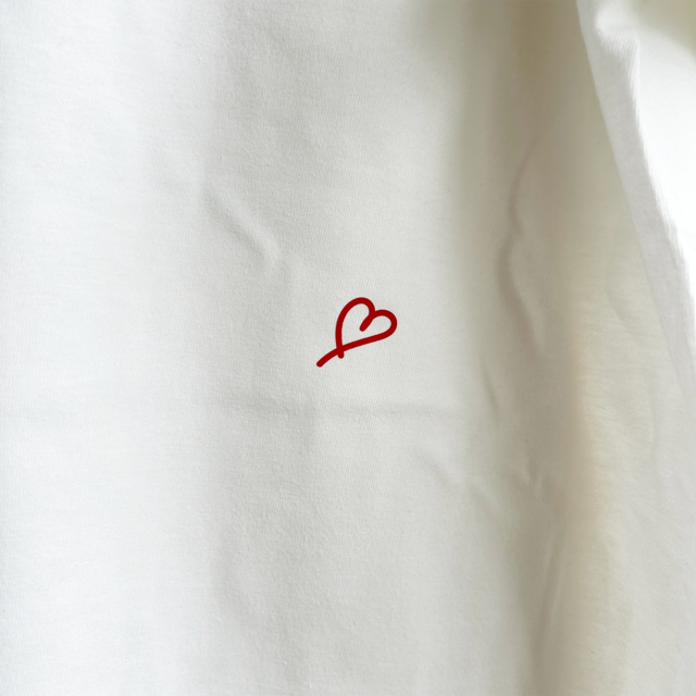 ※受注生産※再販決定！AfterBlue/アフターブルー Little Love Tシャツ ホワイト【オーガニックコットン】【ユニセックス】