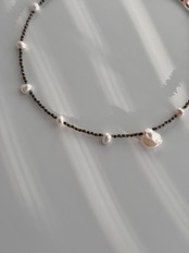 Khaki × Brown – Stripe beads ［BZN30］