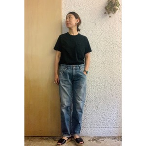 Simva104-0088S-Black New W-Pocket S/S Tシャツ 19/-