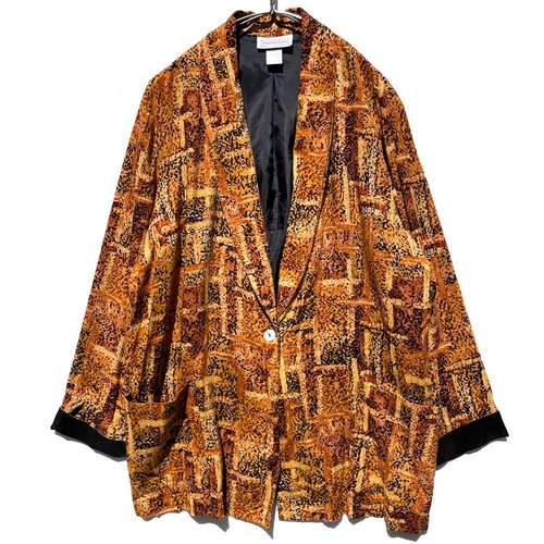 [Impressions] Vintage Art Print Rayon Light Jacket [1980s-] Vintage Light Jacket