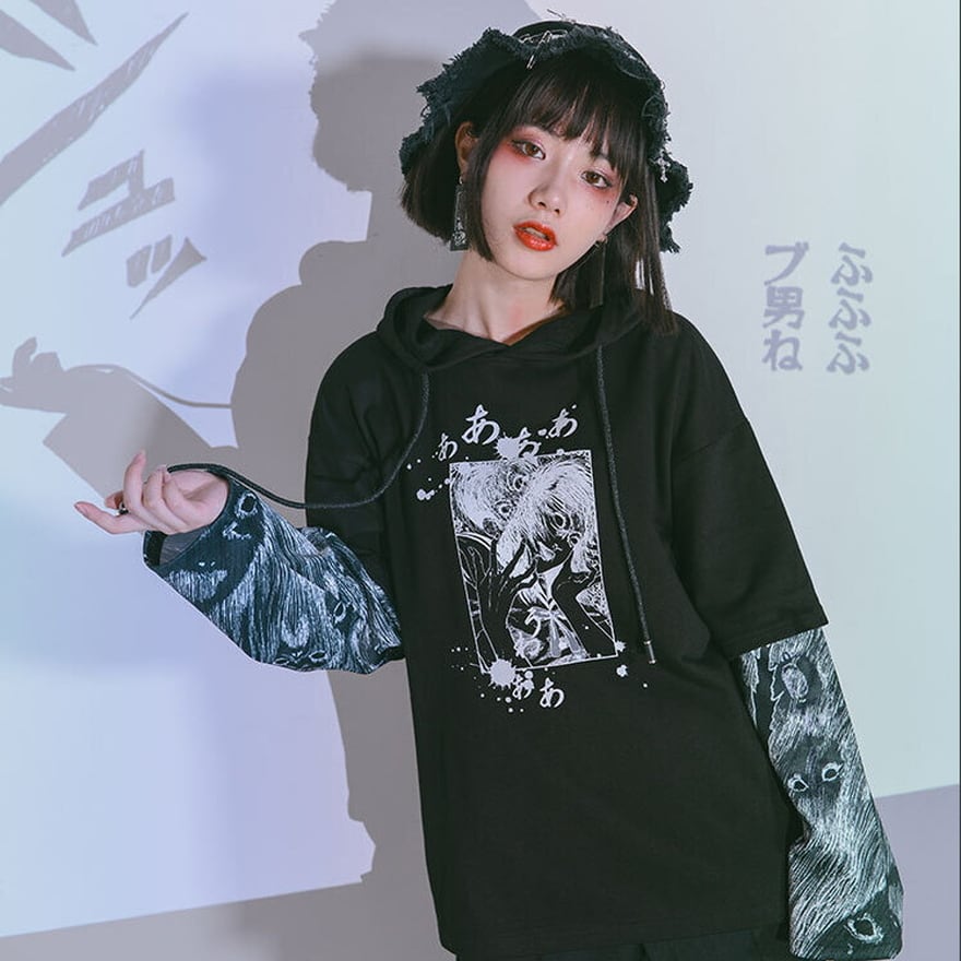 ロリータ 古怪舎 伊藤潤二 コラボ 富江 パンツ ストレート 暗黒 闇