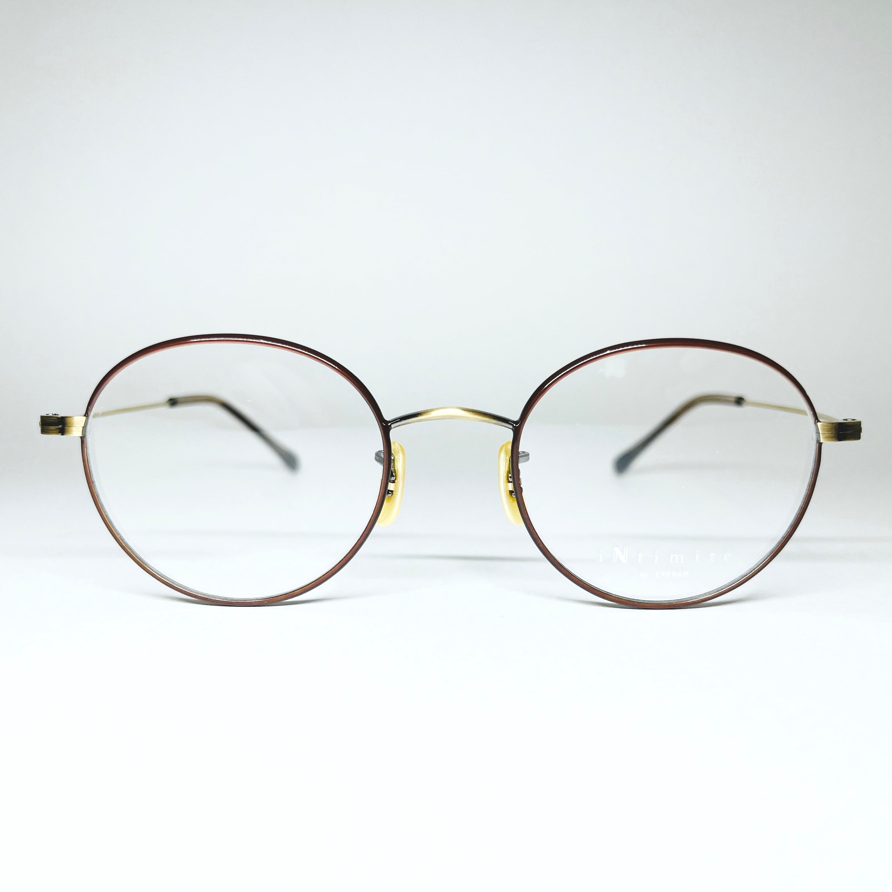 iNtimite BY EYEVAN INE-1000 ANTIQUE GOLD/BROWN | メガネ専門店 ROPE