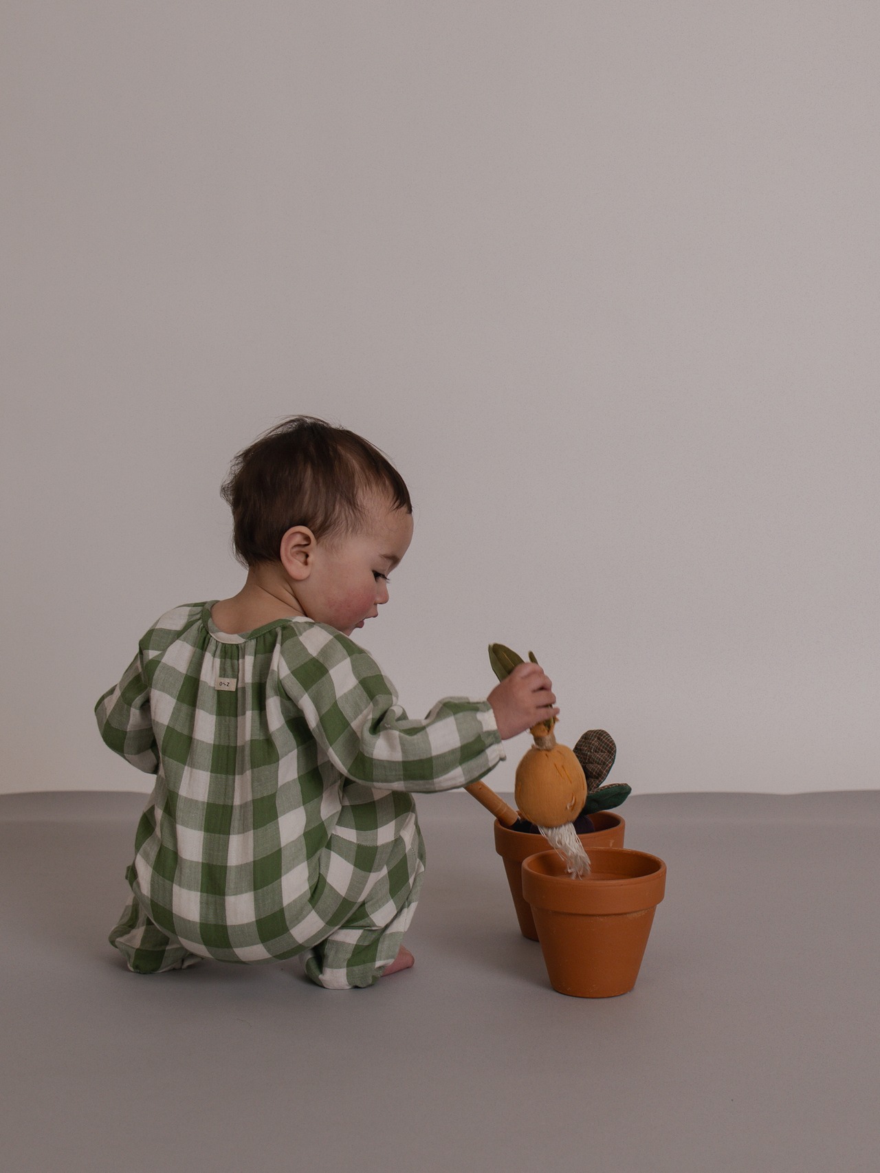 【即納】ORGANIC ZOO / Dill Gingham Onesie